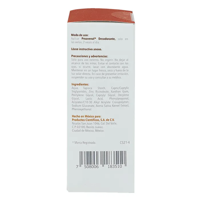 proavenal desodorante roll on dermapro dermafarmacia